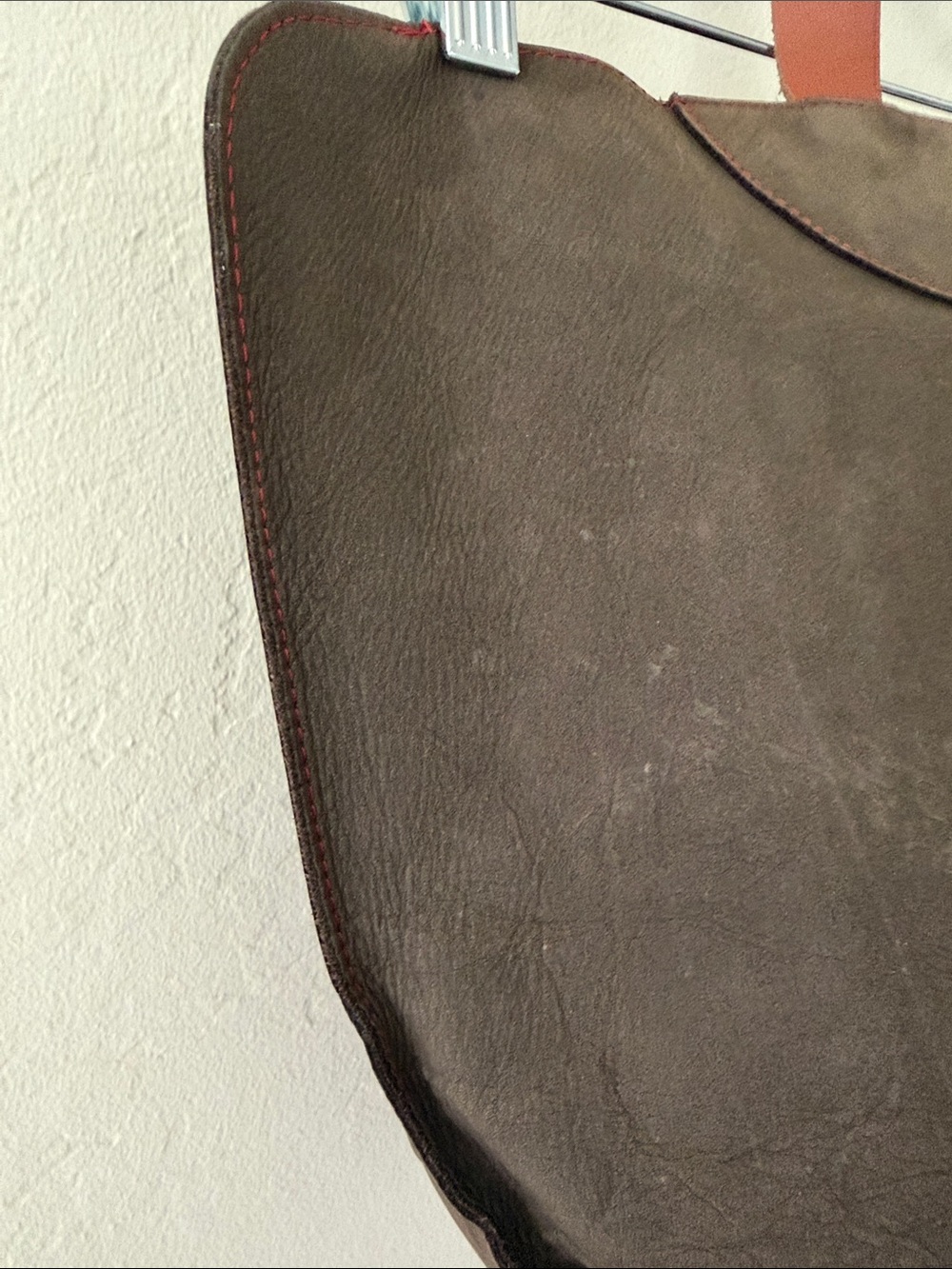 Kiko Leather Grey Heartbu Tote - Genuine Leather Project Piece / As-Is - Picture 5 of 11